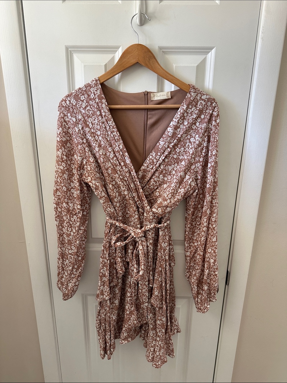 Altar'd State Dusty Rose Floral Wrap Dress